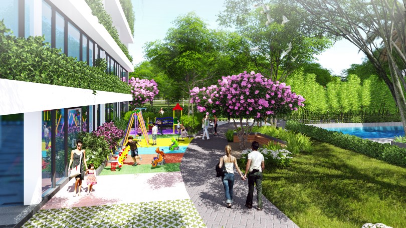 phối cảnh căn hộ luxgarden