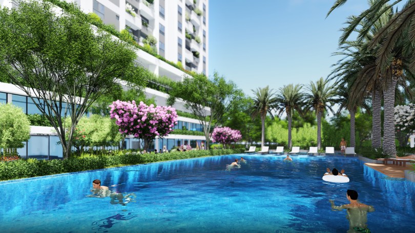 hồ bới trung tâm căn hộ luxgarden